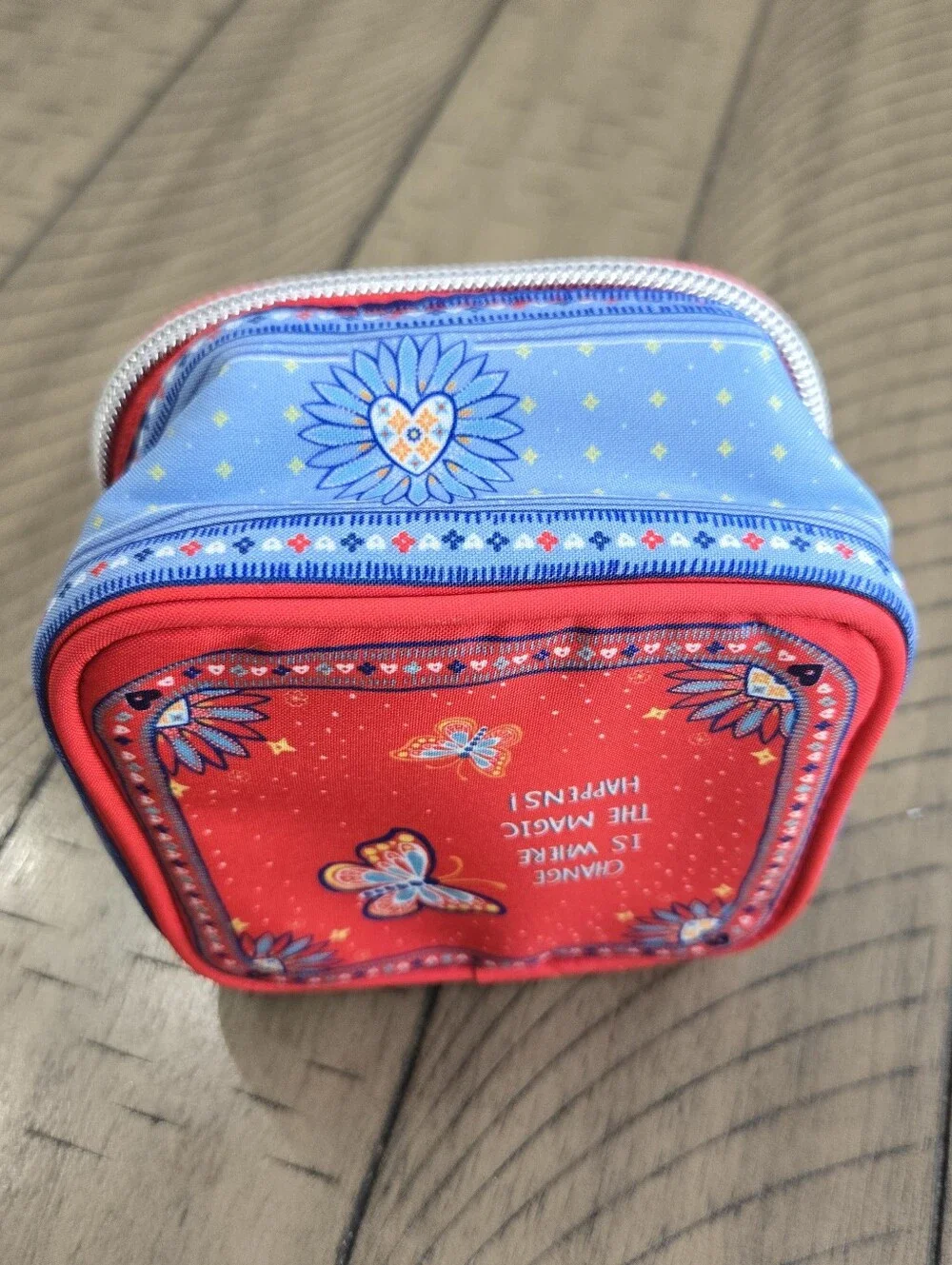 Brighton Bandana Love Red & Blue Zip Pouch